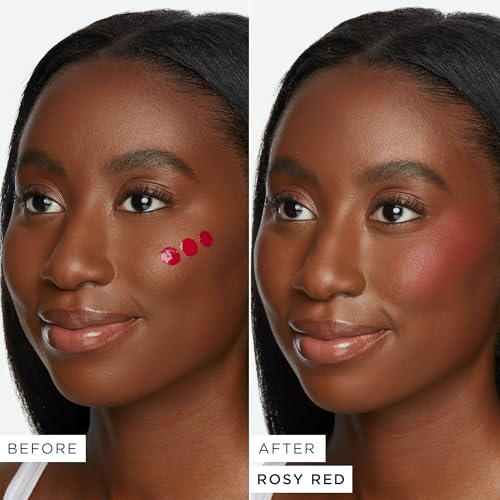 tarte blush tape satin liquid blush – Blendable Buildable Makeup with Mineral Pigments, Mango & Shea Butters for Lightweight Hydrating Smooth Finish, Vegan & Cruelty-Free, full size, rosy red