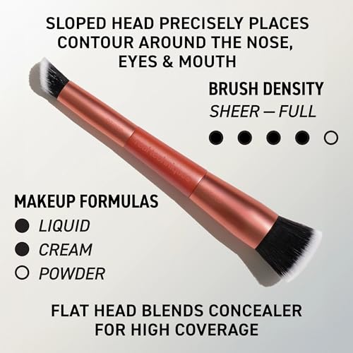 Real Techniques Big Blends Energy Brush + Dual-Sided Puff Kit, 6-Piece Set