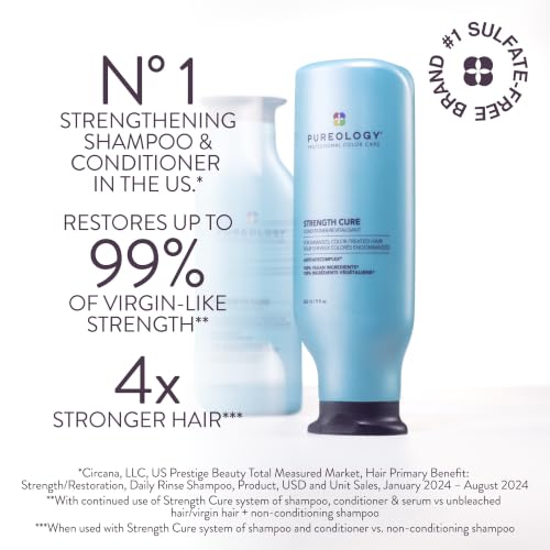 Pureology Strength Cure Conditioner – For Damaged Hair, 9 fl oz