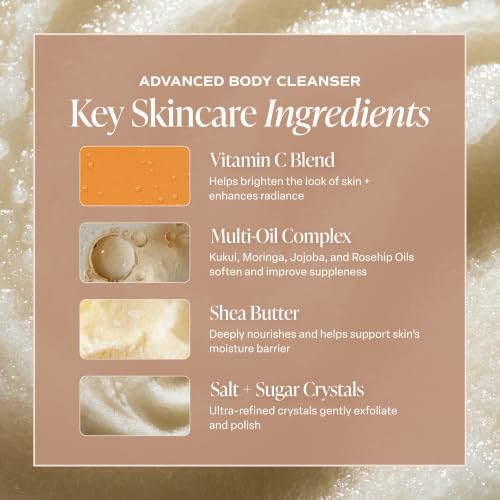 Saltair Vitamin C Oil-Infused Body Scrub | Santal Bloom, 18.5 oz