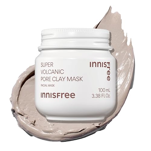 Innisfree Super Volcanic Pore Clay Mask | Exfoliating Korean Clay Mask with AHA and Hyaluronic Acid for Oily Skin | Minimizes Pores | Available in Limited Edition and Gift Sets