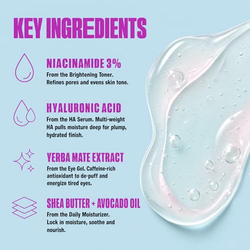 Good Molecules The Daily Essentials Set, 4-Step Skin Care Kit, 4 Minis