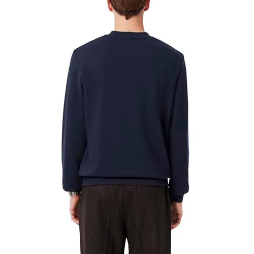 Lacoste Men's Classic Fit Fleece Sweatshirt, Navy Blue, Large