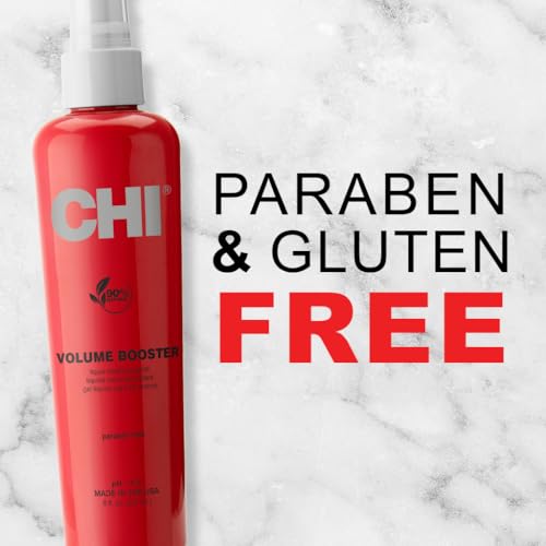 CHI Volume Booster Liquid Bodifying Glaze, Flexible Hold For Volume, Body, & Thicker-Looking Hair, Sulfate & Paraben-Free, 8 Oz