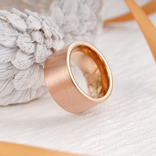 King Will Men Tungsten Rings 14K Gold 12mm Size 10