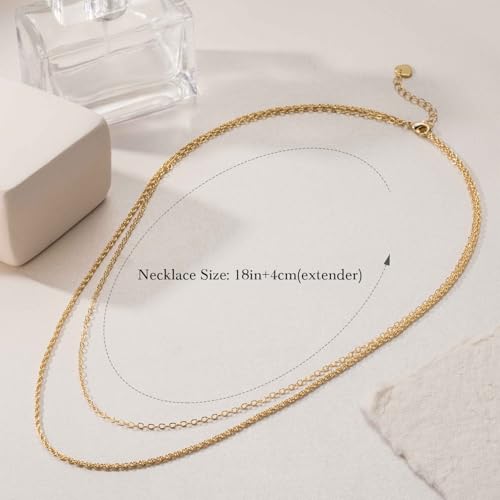 GYUYCW 14K Gold Necklaces for Women Trendy 14K Gold Chain for Women