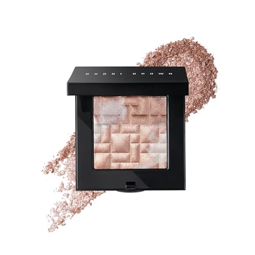 Bobbi Brown Highlighting Powder | Pearl-Infused Highlighter Makeup for Luminous Cheeks and Eyes with Gel-Powder Hybrid Technology | Natural Glow Radiance Booster, Pink Glow #1, 0.28 Ounce