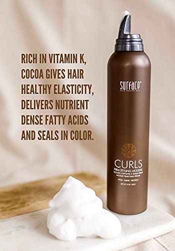 SURFACE Hair Curls Firm Styling Mousse, 8 Oz