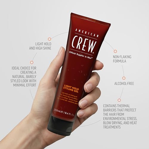American Crew Men's Hair Gel, Light Hold with Low Shine, 8.4 Fl Oz