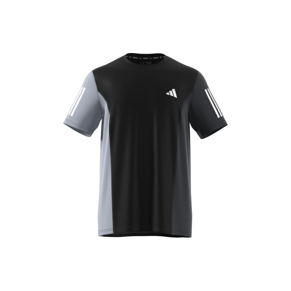 adidas Men's Own The Run Colorblock T-Shirt, Black/Halo Silver/Grey