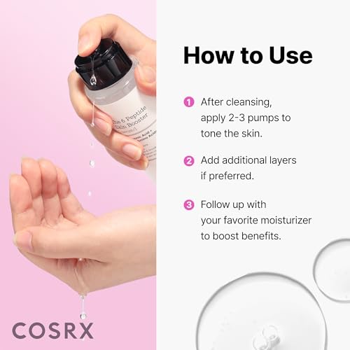 COSRX 6X Peptide Collagen Skin Booster Toner Serum for Dull Skin, 5.07 oz