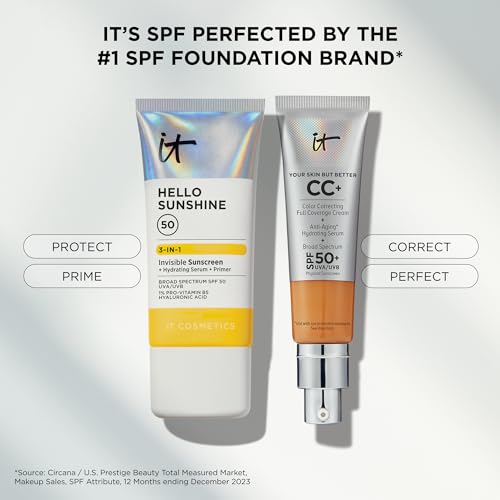 IT Cosmetics Hello Sunshine Hydrating Sunscreen SPF 50 (1.69 fl oz)