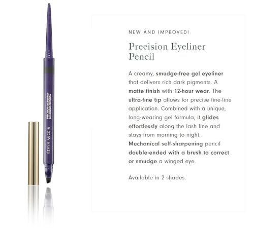 Kevyn Aucoin Precision Eye Definer + brush, black (kohl) color: Eyeliner pencil, self-sharpening, smudge-free. Easy precise application. 12-hour long-wearing. Define eyes for sharp and smooth lines