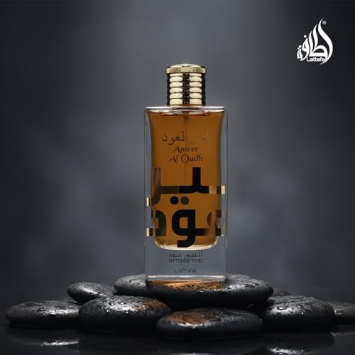 Lattafa Ameer Al Oud Intense Oud for Unisex Eau de Parfum Spray, 3.4 Ounce