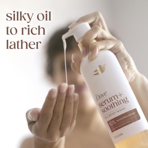 Dove Serum+Shower Oil Body Wash Soothing, 15.3 fl oz