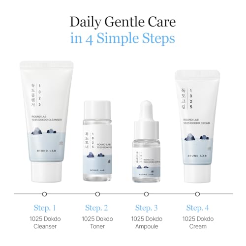 ROUND LAB 1025 Dokdo Hydrating Mini Kit 4-Step Skincare Set