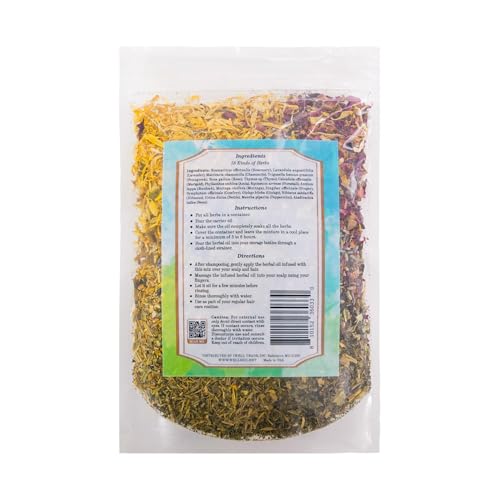 Well's Oil 18 Kinds Herbal Hair Mix Treatment – Natural Dry Herb Blend for Hair & Scalp Care, for DIY Hair Oil Infusion or Rinse, 2.5 oz