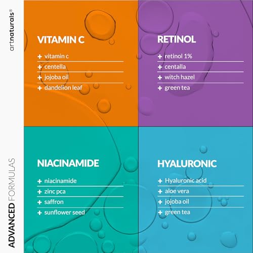 ArtNaturals Vitamin C Skincare Serum Set, 4 Piece