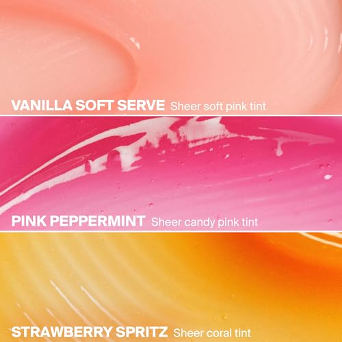 Supergoop! Glow Gloss SPF 40 Lip Balm Trio - Includes Vanilla Soft Serve, Strawberry Spritz & Pink Peppermint - Broad Spectrum Protection with a Non-Sticky, High-Shine Finish - 0.5 Fl Oz (Pack of 3)