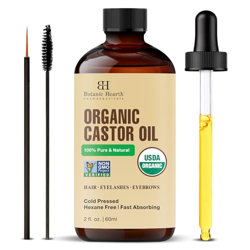 Botanic Hearth Castor Oil & Hair Treatment Oils 100% Pure & Natural - 2 Fl oz