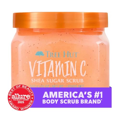 Tree Hut Vitamin C Body Scrub, Exfoliating Sugar Scrub, Vegan, 18 Oz