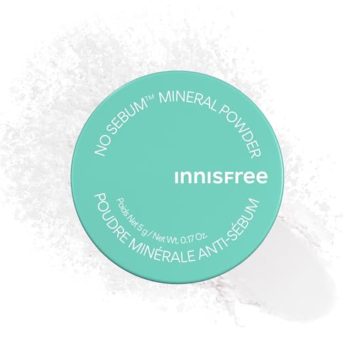 innisfree No Sebum Matte Mineral Powder | Korean Loose Setting Powder for Oil and Shine Control | Blurs Fine Lines and Imperfections | Lightweight, Natural Finish | Translucent