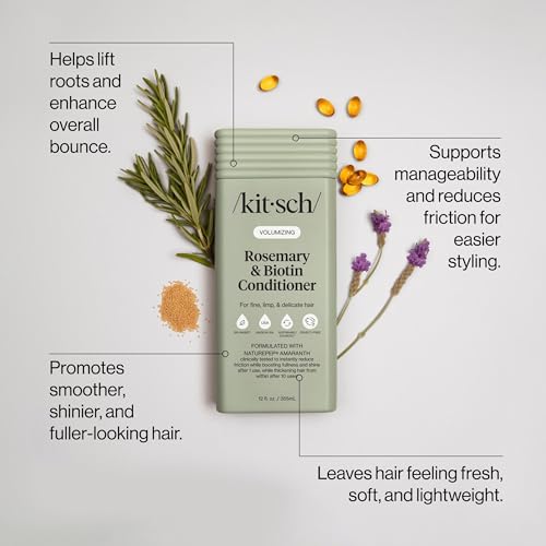 Kitsch Rosemary & Biotin Conditioner for Hair Growth – Made in USA, 12.3 oz