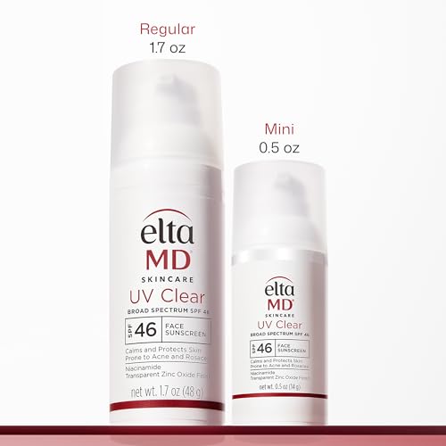 EltaMD UV Clear Untinted Face Sunscreen with Zinc Oxide, SPF 46, 0.5 oz