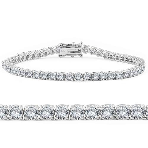 Pompeii 4ct Diamond Tennis Bracelet 14K White Gold
