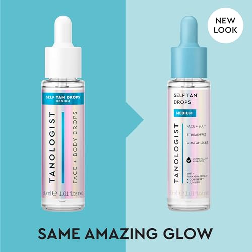Tanologist Medium Self-Tan Drops, Face Tanning Drops, 1.01 Fl Oz