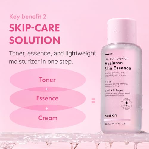 Hanskin Hyaluron Skin Essence, Hyaluronic Acid Toner, Dry Skin, 5.07 fl oz