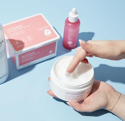 TONYMOLY Wonder Ceramide Mochi Body Cream, Moisturizing Body & Face Cream, Korean Face Moisturizer, Hydrating & Skin Repairing, for All Skin Types