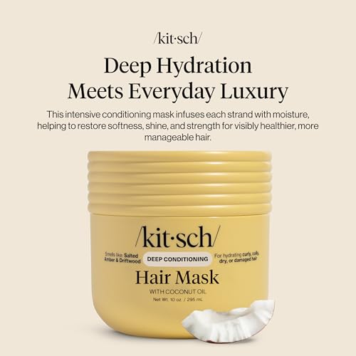 Kitsch Moisturizing Coconut Oil Hair Mask for Damaged Hair – 10 oz