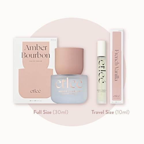 ETLEÉ Amber Bourbon Eau de Parfum 1.01oz, Long Lasting Perfume Inspired by B.carat R.ouge 540, Oriental Floral Notes With Vanilla, Amber, Saffron, Cedarwood & Jasmine, Luxury Fragrance for Women & Men