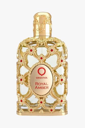 Orientica Luxury Royal Amber Eau De Parfum 0.25oz/7.5ml Mini Splash - Notes of Vanilla, Bergamot, Pineapple - Amber Oud, Gourmand Arabic Perfumes for Women & Men - Perfumes Arabes de Mujer y Hombres