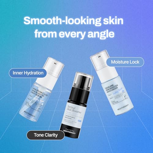 MEDITHERAPY Gentle Boost Kit – Korean Skin Care Set with Retinal & Hyaluronic Acid Serum & Squalane Moisturizer, Anti-Aging & Hydrating Routine, Beginner-Friendly, Travel & Gift
