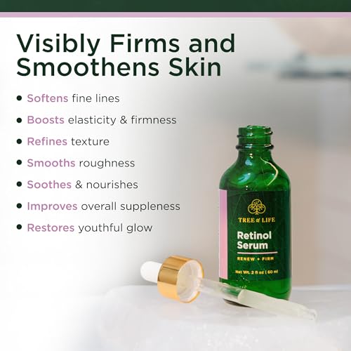 Tree of Life Retinol Serum for Face, Anti Aging Face Oil, 2 Fl Oz