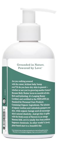 Earth Mama Belly Butter, Maternity Moisturizer for Dry Skin | Lotion for Pregnancy and Postpartum Recovery Self Care, Body Cream with Aloe, Fragrance Free, 8-Fluid Ounce (2-Pack)