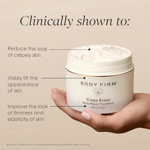 Body Firm Crepe Erase Body Repair Treatment, Anti Aging Firming Lotion with Collagen Peptides, Shea Butter, Vitamin E, Squalane and More, Promotes Women's Natural Collagen Production, 10 Oz