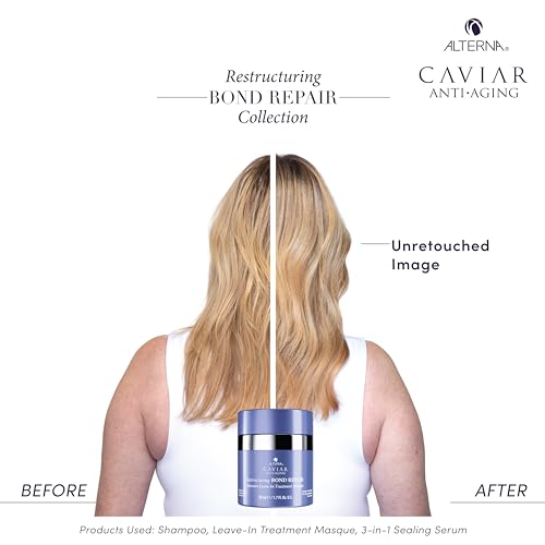 Alterna Haircare CAVIAR Anti-Aging Restructuring Bond Repair Intensive Leave-In Treatment Masque 1.7oz | Repairs, Strengthens and Protects Damaged Hair