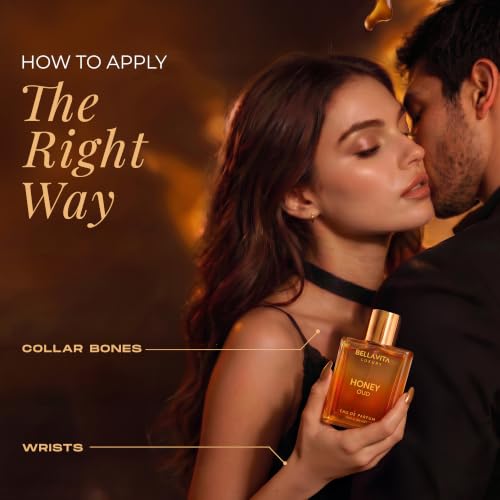 Bellavita Luxury Honey Oud Eau de Parfum | 100 ml (3.4 fl.oz.) | Perfume for Men and Women | Sweet Honey, Bergamot, Oud, and Amber Notes | Women's Day Special