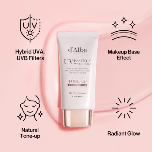 d'alba Piedmont Waterfull Tone-Up Sunscreen Serum (1.69 fl oz x 2), SPF 50+