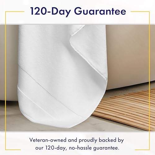 Alusa Home Ultra Soft & Plush Viscose from Bamboo Bath Towels - 700 GSM Luxury Bath Towels - 6 Piece Set - Super Absorbent & Quick Drying (White)