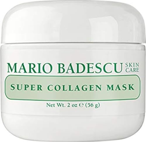 Mario Badescu Super Collagen Mask, Clay Mask Face Skin Care Ideal for Combination, Dry or Sensitive Skin, Pore Minimizer with Hydrating Collagen and Purifying Kaolin Clay, 2 Oz