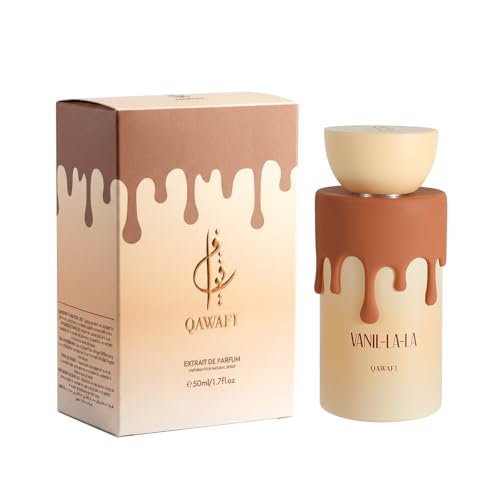 QAWAFI Voyage Vanille Eau de Parfum 1.7oz / 50ml Sweet Vanilla Gourmand Perfume for Women, Creamy Caramel & Milk Scent, Long Lasting Warm Cozy Fragrance, Vegan & Cruelty-Free