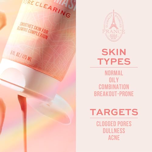 Freeman Exotic Blends French Pink Clay Peel Off Face Mask, 6 fl oz
