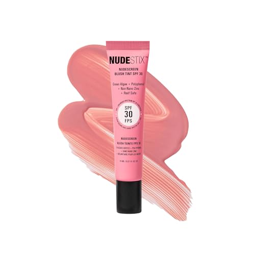 Nudestix Nudescreen Blush Tint SPF 30 – Multi-Use Liquid Blush for Cheeks, Eyes & Lips with Mineral Sunscreen | Broad-Spectrum UVA/UVB & Blue Light Protection | Pink Sunrise