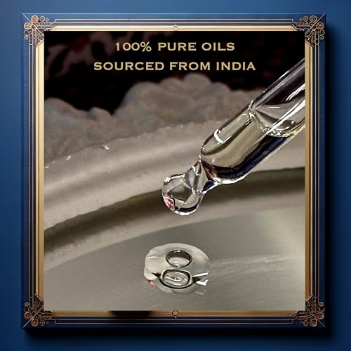 Indian Ayurveda Hair Oil– Organic Castor oil, Jojoba oil, Amla, Ashwagandha & Rosemary oil for hair growth- Repairing scalp treatment, Nourishes Split Ends & Dry Scalp