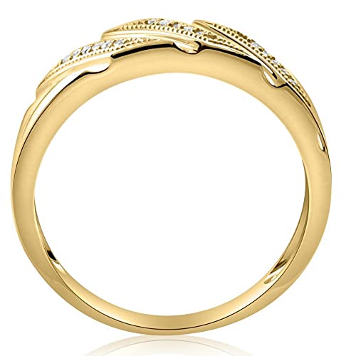 P3 POMPEII3 Pompeii 1/5ct Mens Diamond Ring 10K Yellow Gold - Size 9