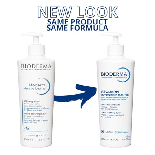 Bioderma Atoderm Intensive Balm Ultra-Nourishing Body Cream for Dry Skin, 16.9 Fl Oz